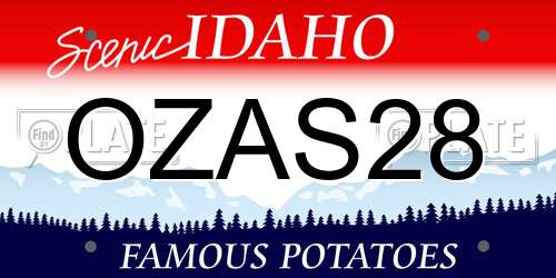 OZAS28 Idaho License Plate