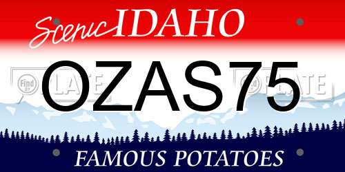 OZAS75 Idaho License Plate