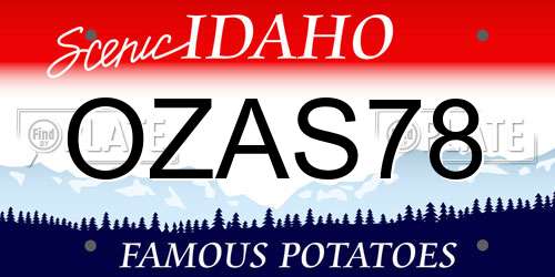 OZAS78 Idaho License Plate