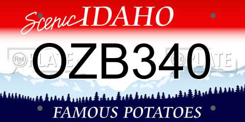 OZB340 Idaho License Plate