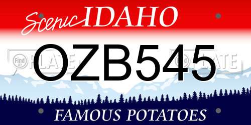 OZB545 Idaho License Plate
