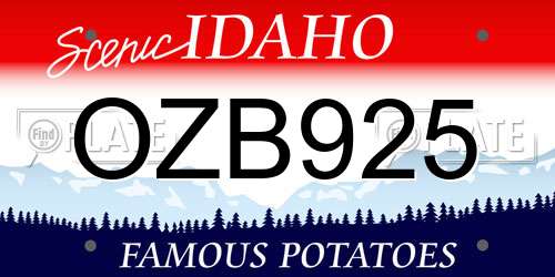 OZB925 Idaho License Plate