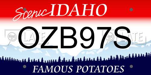 OZB97S Idaho License Plate