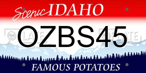 OZBS45 Idaho License Plate