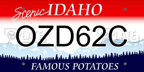 OZD62C Idaho License Plate