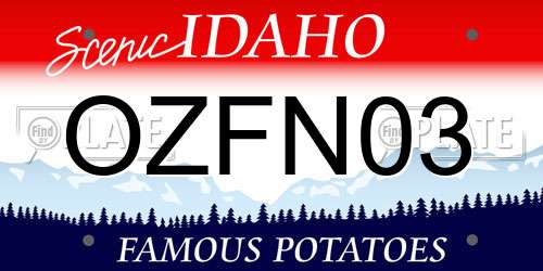OZFN03 Idaho License Plate