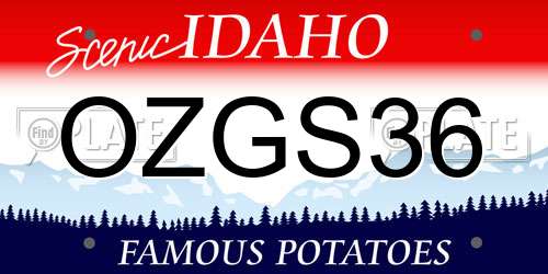 OZGS36 Idaho License Plate