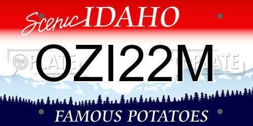 OZI22M Idaho License Plate