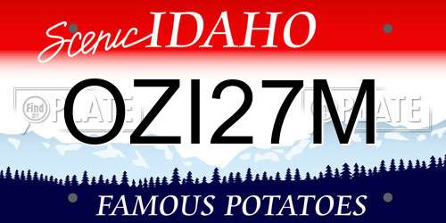 OZI27M Idaho License Plate