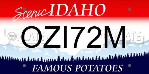 OZI72M Idaho License Plate