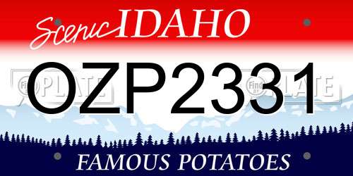 OZP2331 Idaho License Plate