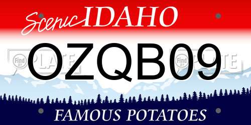 OZQB09 Idaho License Plate