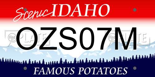 OZS07M Idaho License Plate