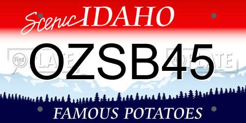 OZSB45 Idaho License Plate