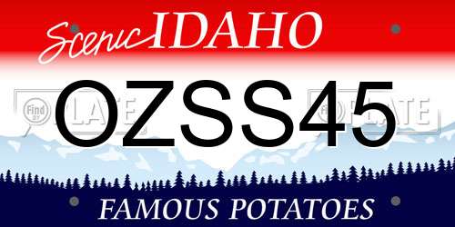 OZSS45 Idaho License Plate