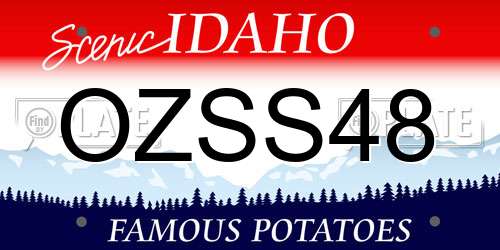 OZSS48 Idaho License Plate