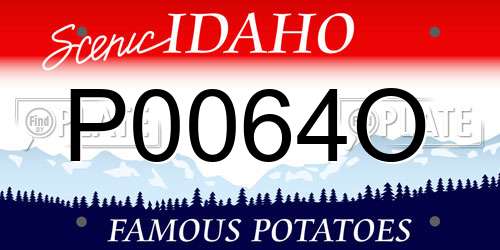 P0064O Idaho License Plate