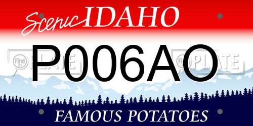 P006AO Idaho License Plate