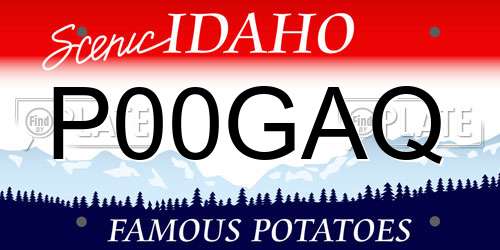 P00GAQ Idaho License Plate