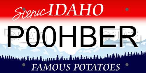 P00HBER Idaho License Plate