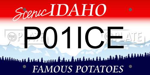 P01ICE Idaho License Plate