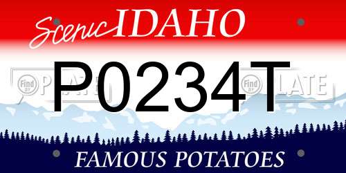 P0234T Idaho License Plate