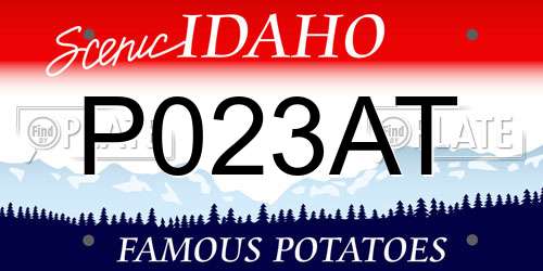 P023AT Idaho License Plate