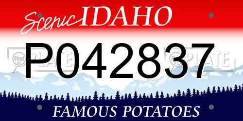 P042837 Idaho License Plate