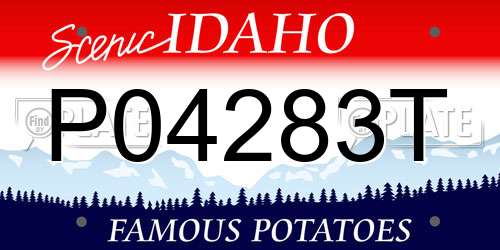 P04283T Idaho License Plate