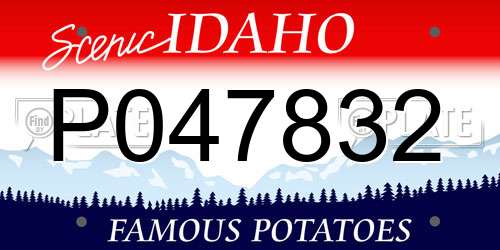 P047832 Idaho License Plate