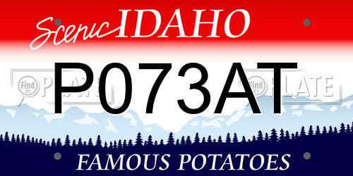 P073AT Idaho License Plate