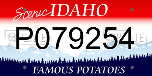 P079254 Idaho License Plate