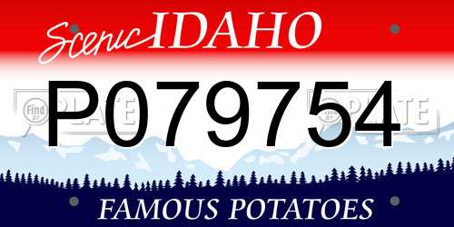 P079754 Idaho License Plate