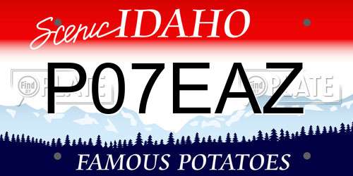P07EAZ Idaho License Plate