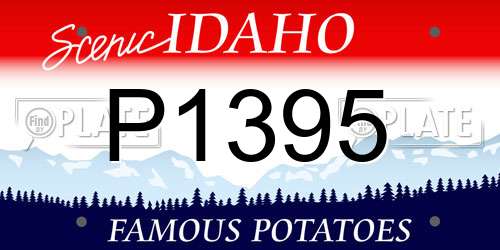 P1395 Idaho License Plate