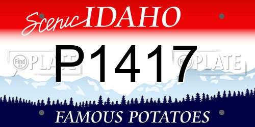 P1417 Idaho License Plate