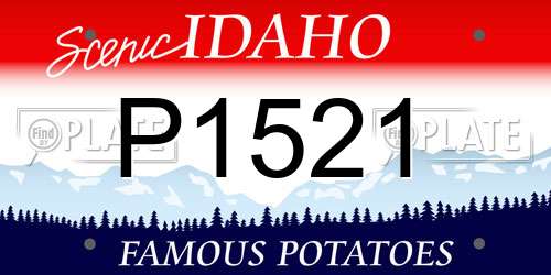 P1521 Idaho License Plate