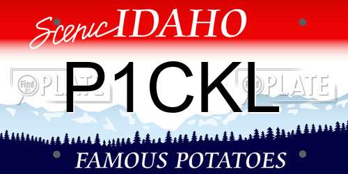 P1CKL Idaho License Plate