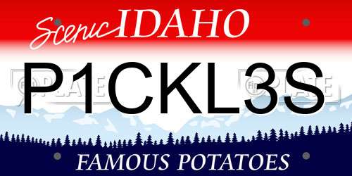 P1CKL3S Idaho License Plate