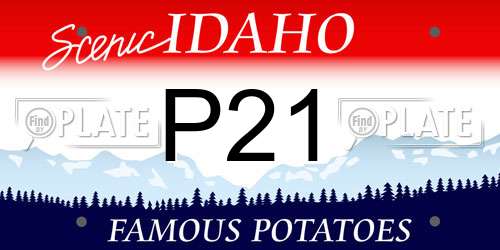 P21 Idaho License Plate