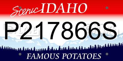 P217866S Idaho License Plate