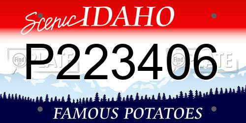 P223406 Idaho License Plate