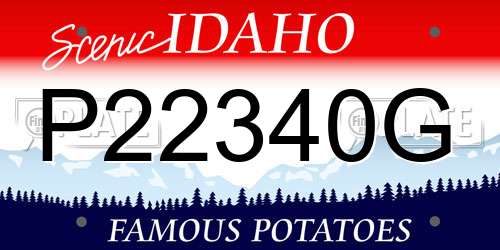 P22340G Idaho License Plate