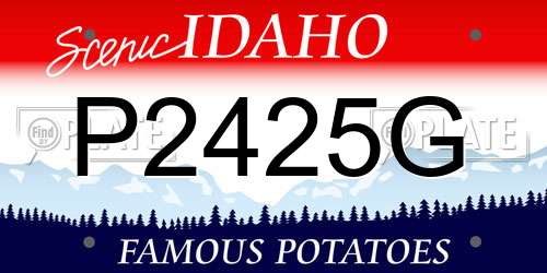 P2425G Idaho License Plate