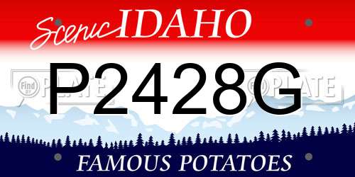 P2428G Idaho License Plate