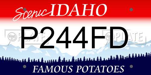 P244FD Idaho License Plate
