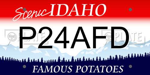 P24AFD Idaho License Plate