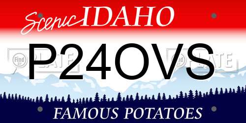P24OVS Idaho License Plate