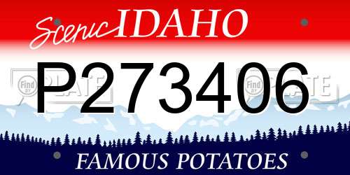 P273406 Idaho License Plate