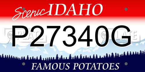 P27340G Idaho License Plate